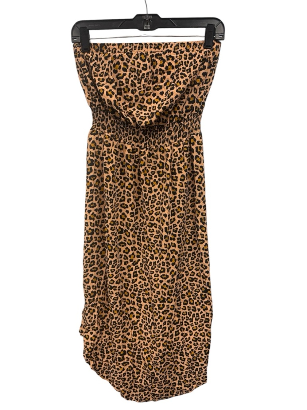 Strapless Leopard Print Maxi Dress - Unbranded Size Small